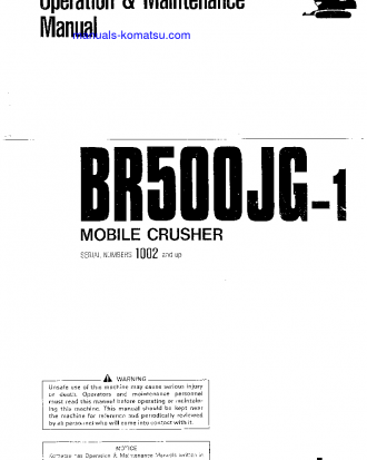 BR500JG-1(JPN) S/N 1002-UP Operation manual (English)