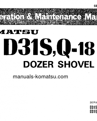 D31Q-18(JPN) S/N 40001-UP Operation manual (English)