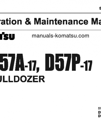 D50P-17(JPN) S/N 80001-UP Operation manual (English)