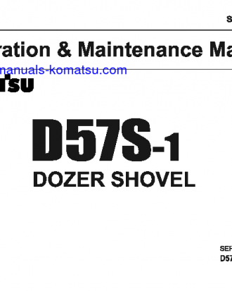 D57S-1(JPN) S/N 20001-UP Operation manual (English)