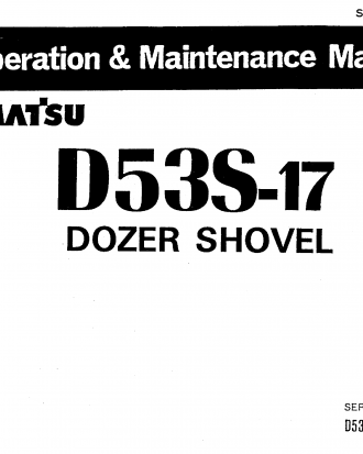 D53S-17(JPN) S/N 80001-UP Operation manual (English)