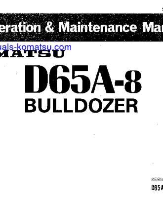D65A-8(JPN) S/N 45319-UP Operation manual (English)