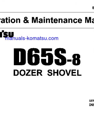 D65S-8(JPN) S/N 45166-UP Operation manual (English)