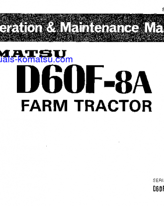 D60F-8(JPN) S/N 45001-UP Operation manual (English)