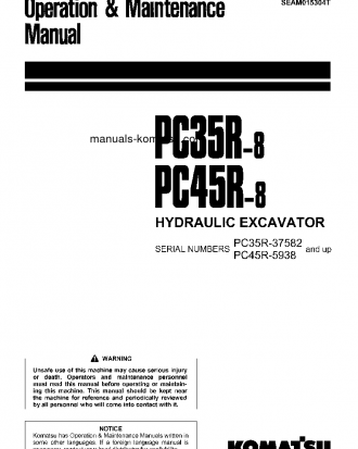 PC35R-8(JPN) S/N 35782-UP Operation manual (English)