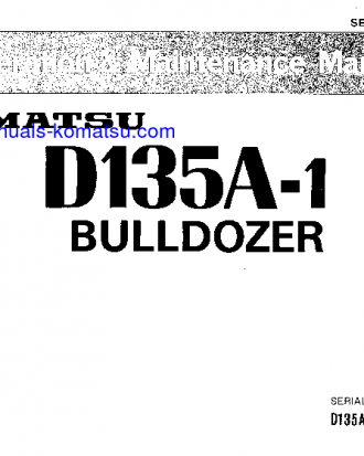 D135A-1(JPN) S/N 10001-UP Operation manual (English)