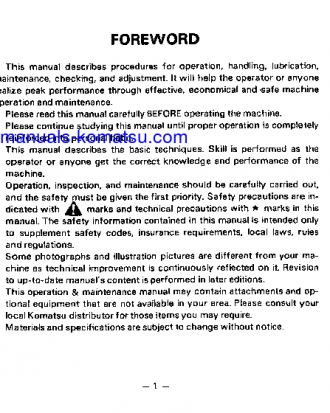 D155A-2(JPN) S/N 53135-UP Operation manual (English)