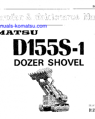D155S-1(JPN) S/N 1184-UP Operation manual (English)