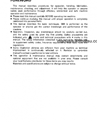 PC60-6(JPN) S/N 34101-UP Operation manual (English)