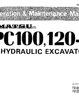 PC100-3(JPN)-C SPEC S/N 18001-UP Operation manual (English)