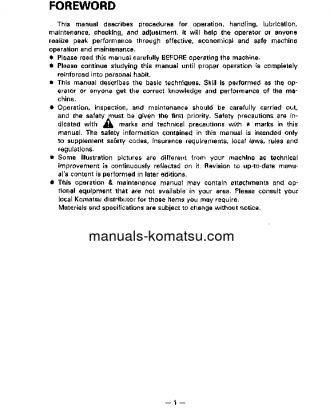 PC200-5(JPN)-CUSTOM S/N 58019-UP Operation manual (English)