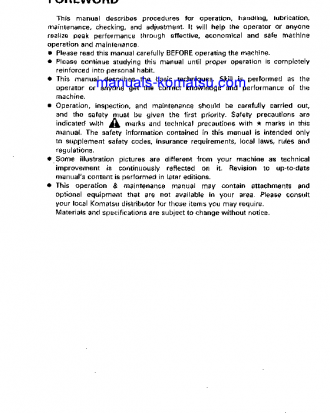 PC300LC-5(JPN) S/N 21401-30001 Operation manual (English)