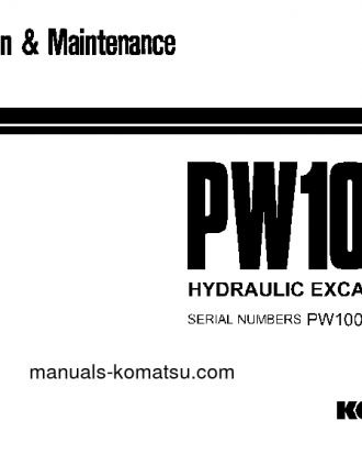 PW100-3(JPN) S/N 2492-UP Operation manual (English)