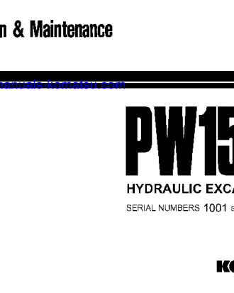 PW150-1(JPN) S/N 1001-UP Operation manual (English)