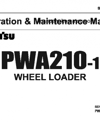 PW210-1(JPN) S/N 10001-UP Operation manual (English)