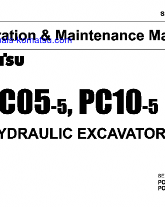 PC05-5(JPN) S/N 10601-UP Operation manual (English)