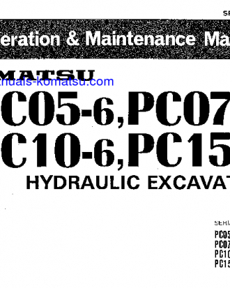 PC05-6(JPN) S/N 11701-11972 Operation manual (English)