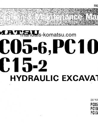 PC05-6(JPN) S/N 11973-UP Operation manual (English)