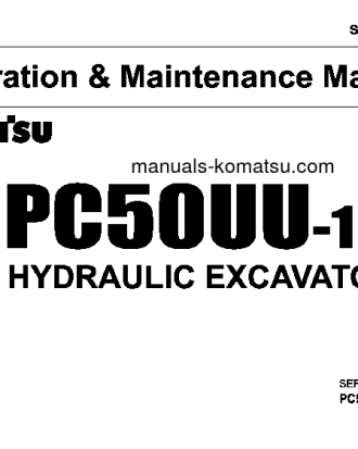 PC50UU-1(JPN) S/N 1001-3400 Operation manual (English)