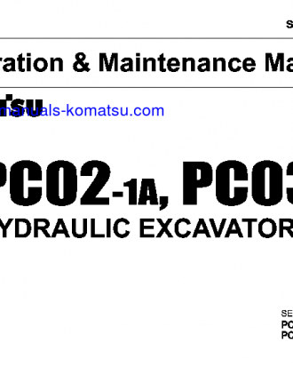 PC03-1(JPN) S/N 4126-UP Operation manual (English)