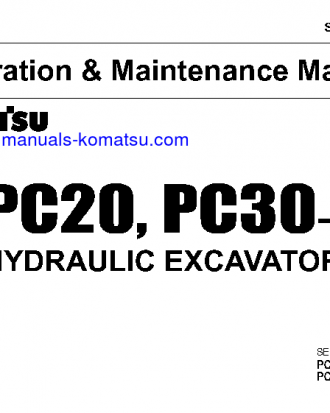 PC20-6(JPN) S/N 26001-29359 Operation manual (English)