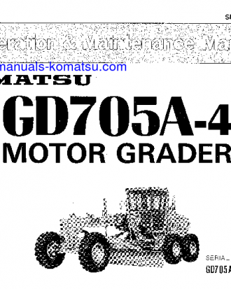 GD705A-4(JPN)-FOR USA S/N 31001-UP Operation manual (English)