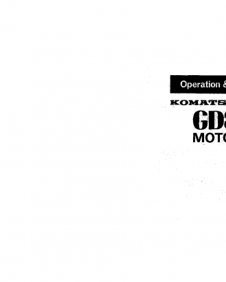 GD825A-1(JPN) S/N 10002-UP Operation manual (English)