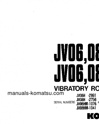JV08H-2(JPN) S/N 2756-UP Operation manual (English)