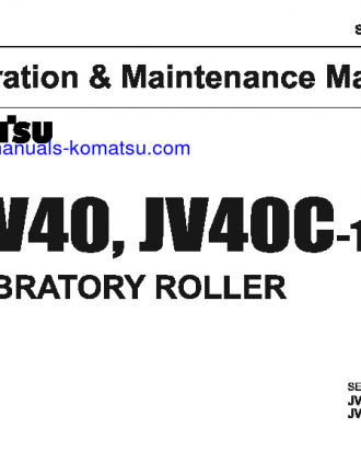 JV40-1(JPN) S/N 1001-UP Operation manual (English)