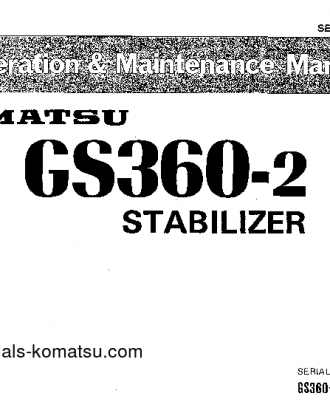 GS360-2(JPN) S/N 12001-UP Operation manual (English)