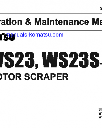 WS23S-2(JPN) S/N 3101-UP Operation manual (English)