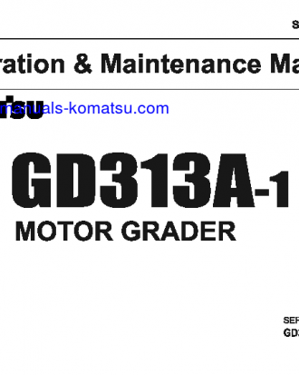 GD313A-1(JPN) S/N 30001-UP Operation manual (English)