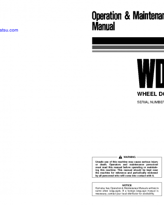 WD500-3(JPN) S/N 50001-UP Operation manual (English)