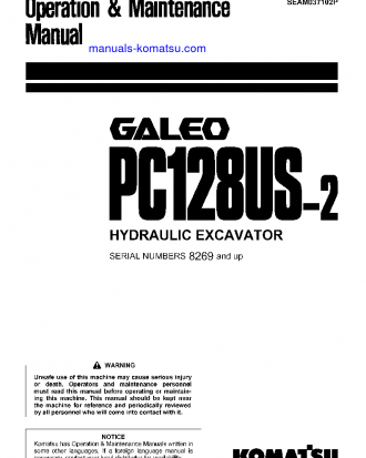 PC128US-2(JPN)-FOR EU S/N 8269-UP Operation manual (English)