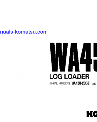 WA450-1(JPN)-LOGGING S/N 20001-UP Operation manual (English)