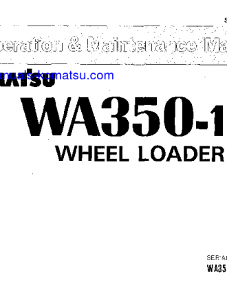WA350-1(JPN) S/N 20411-UP Operation manual (English)
