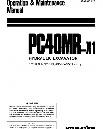 PC40MRX-1(JPN)-FOR EU S/N 5501-UP Operation manual (English)