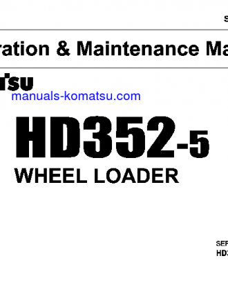 HD325-5(JPN) S/N 2264-2440 Operation manual (English)