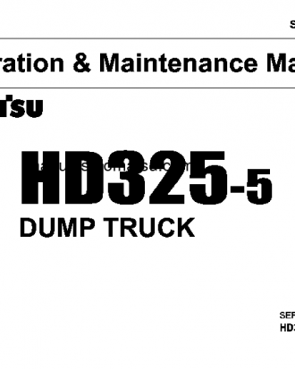 HD325-5(JPN) S/N 2441-UP Operation manual (English)