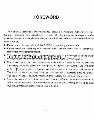 HD465-3(JPN) S/N 2001-2136 Operation manual (English)