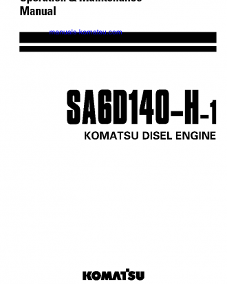SA6D140-H-1(JPN) Operation manual (English)