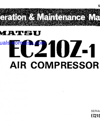 EC210Z-1(JPN) S/N 1494-UP Operation manual (English)