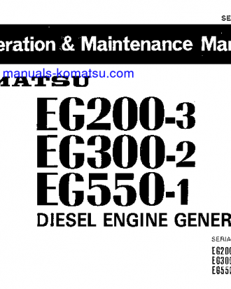 EG200-3(JPN) S/N 3322-UP Operation manual (English)