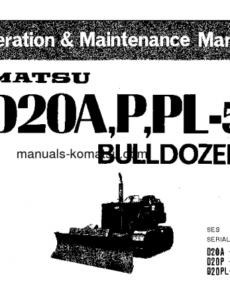 D20A-5(JPN) S/N 45001-50000 Operation manual (English)