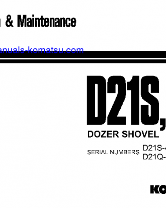 D21S-5(JPN) S/N 45003-50003 Operation manual (English)