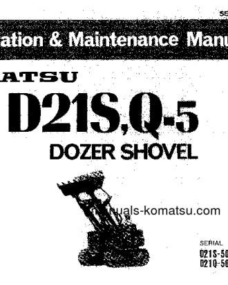 D21S-5(JPN) S/N 50004-UP Operation manual (English)