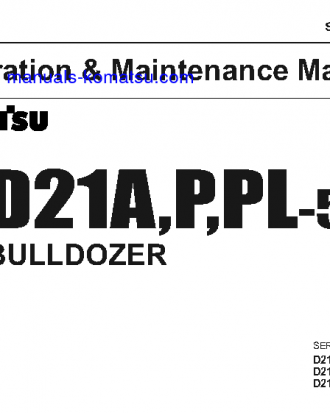 D21PL-5(JPN) S/N 45013-50001 Operation manual (English)