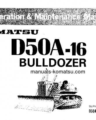 D50A-16(JPN) S/N 68001-UP Operation manual (English)