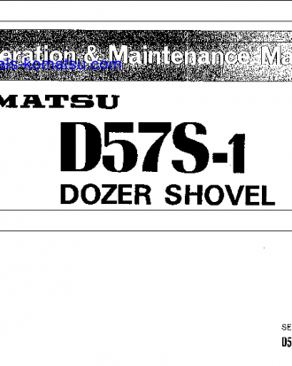 D57S-1(JPN) S/N 9001-20000 Operation manual (English)