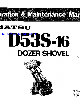 D53S-16(JPN) S/N 68001-UP Operation manual (English)
